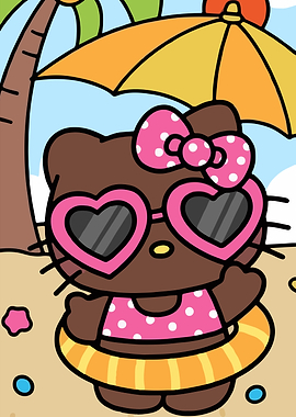 Hello Kitty at the Beach