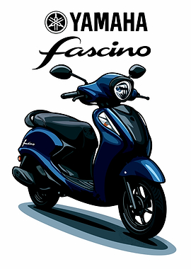 Yamaha Fascino scooter illustration