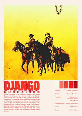 Django Unchained Movie Poster Art