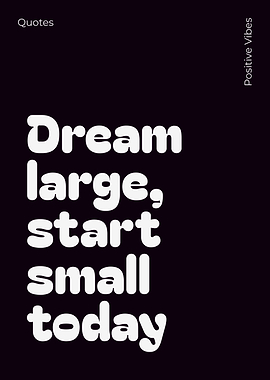 Dream large typography