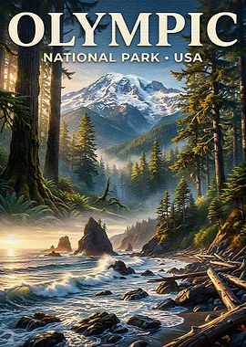 Olympic National Park Landscape Art