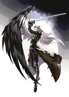 Sephiroth with Wing and Sword