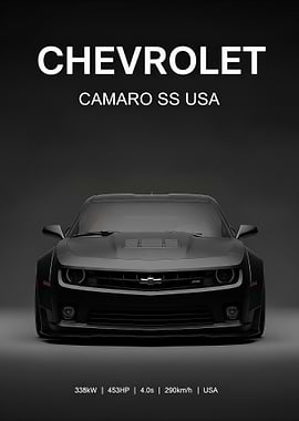 black Chevrolet Camaro SS Car