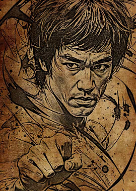 Bruce Lee Portrait - Martial Arts Legend