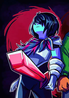 Kris Deltarune with Red Sword