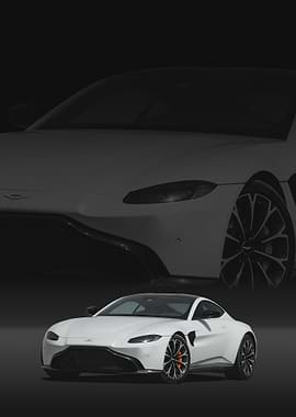 Aston Martin Vantage White Car