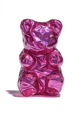 Shiny Pink Gummy Bear Sculpture