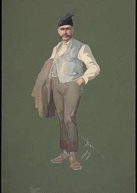 Watercolor Portrait of a Man