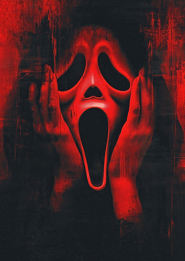 Scream Mask Red Horror