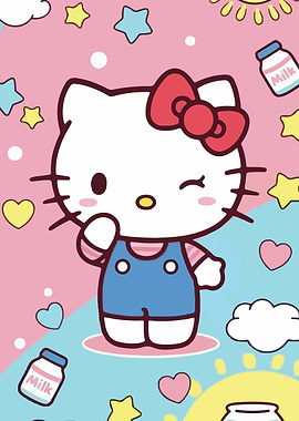 Hello Kitty Cartoon Illustration