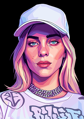 Billie Eilish Portrait Digital Art