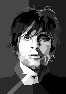 80s Glam Metal Drum Monochrome Art