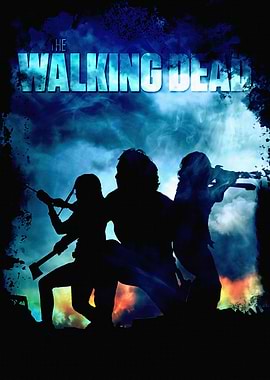 The Walking Dead Silhouette Poster