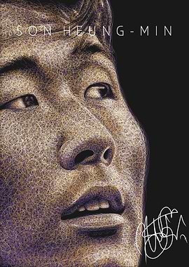 Son Heung-min Portrait Art