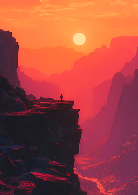 Sunset Canyon Silhouette