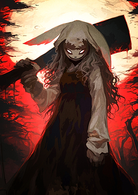 Creepy Bunny with Axe