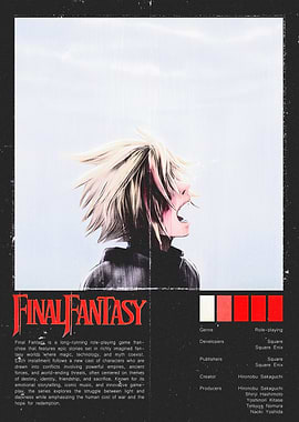 Final Fantasy Character Screaming Poster