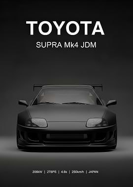 black Toyota Supra MK4 JDM