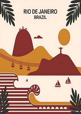Rio de Janeiro, Brazil Illustration