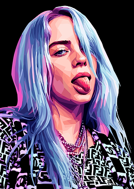 Billie Eilish Pop Art Portrait