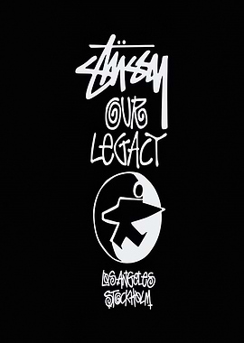 Stussy Our Legacy Black and White Graphic
