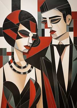 Couple Portrait Cubism art