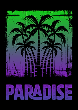Paradise Palm Trees Graphic Design
