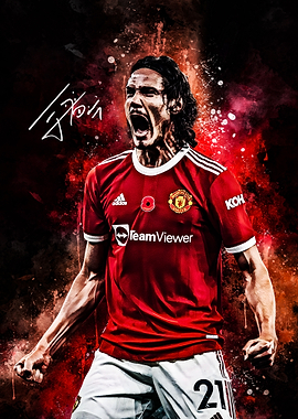 Edinson Cavani Manchester United Poster