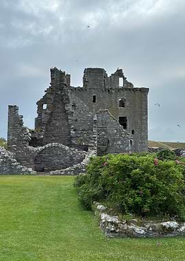 Ruined Castle on a Cloudy Day