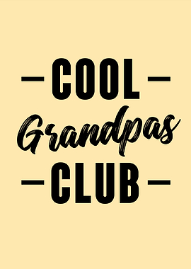 Cool Grandpas Club Text Art