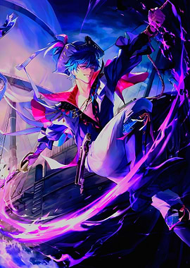 Anime Pirate Character with Sword