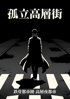 Silhouette in a Dark Cityscape