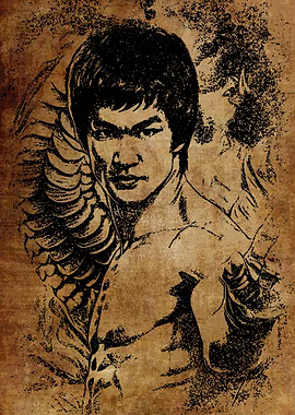 Bruce Lee Vintage Style Portrait