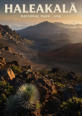 Haleakala National Park Travel Poster