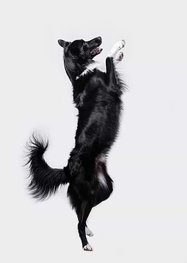 Dog Standing on Hind Legs