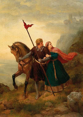 Knight and Lady on Cliffside