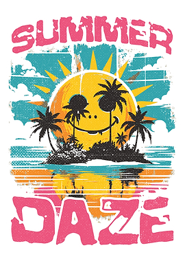 Summer Daze Tropical Island Graphic