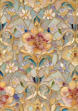 Floral Stained Glass Pattern