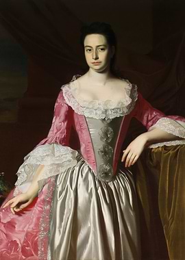 Portrait of a Woman in Pink Dress