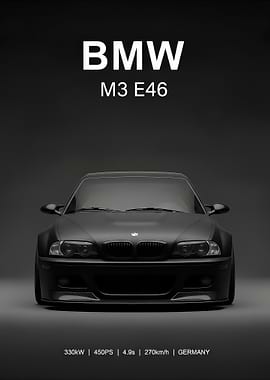BMW M3 E46 Matte Black
