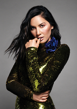 Olivia Munn Portrait in Sequin Dress