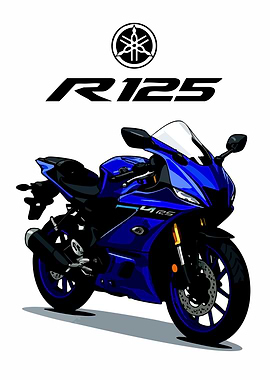 Yamaha R125 Motorcycle Illustration
