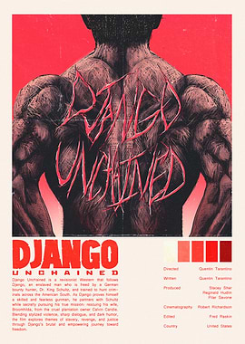 Django Unchained Movie Poster Art