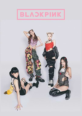 Blackpink group photo on white background