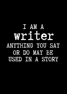 I am a writer text art