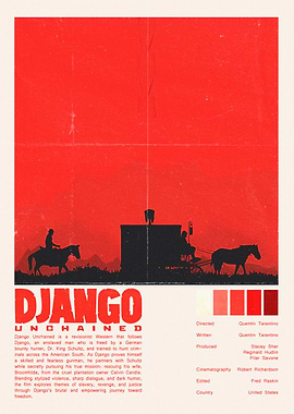 Django Unchained Movie Poster Art