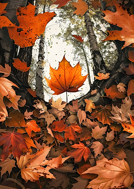 Autumn Leaves Forest Floor