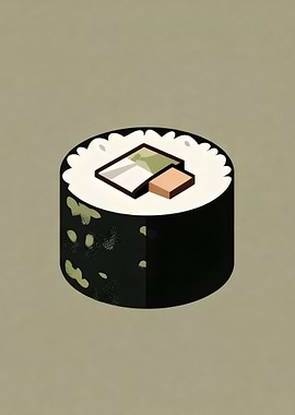 Sushi Roll Illustration