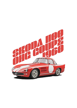 Skoda 1100 OHC Coupe 1960 Illustration