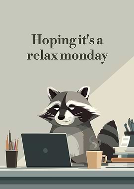 Relax Monday Raccoon
